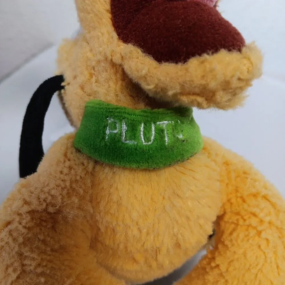 Disneyland Walt Disney World Laying Pluto Plush Vintage Style Fur Floppy Stuffed
